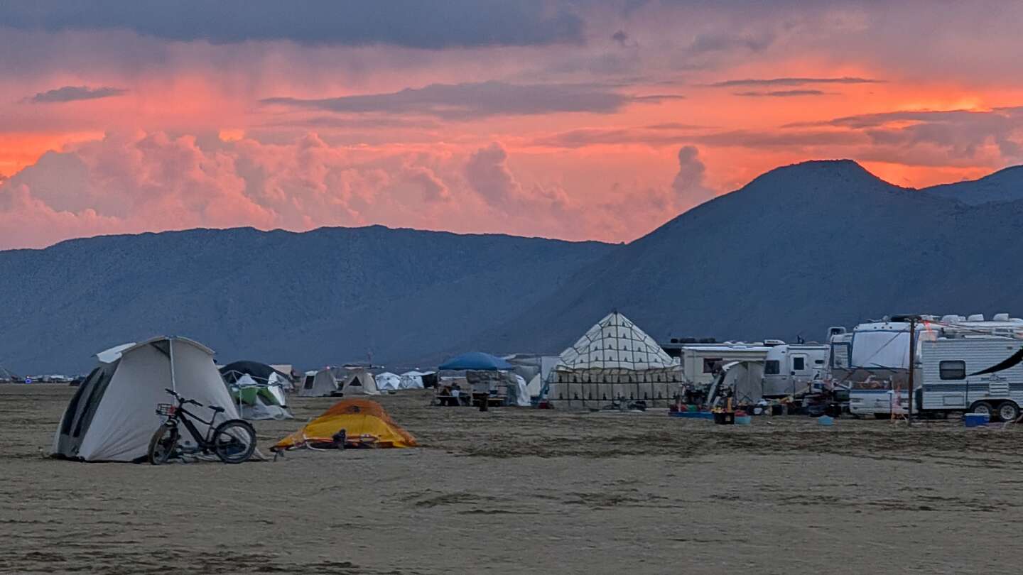 Sunset from our campsite